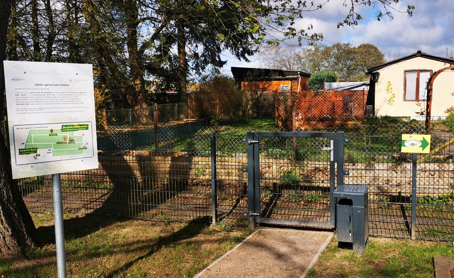 Zugang zur Gartenanlage
